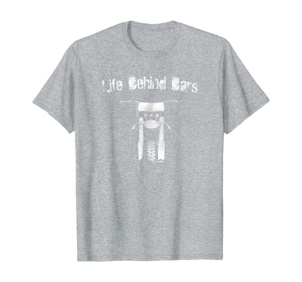 

motocross life behind dirt bike bars gift t-shirt, White;black