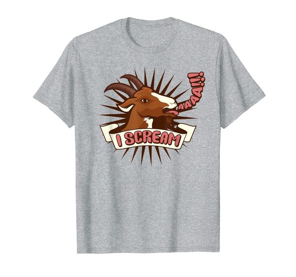 

screaming goat happy livestock cool farm animal t-shirt, White;black