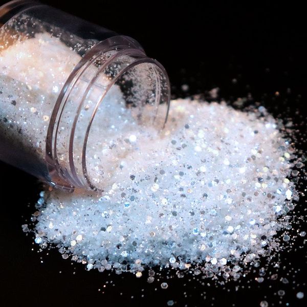 

10g champagne gold glitter nail powder sequins holographic shiny mix dip flakes art pigment paillettes for nails decorations, Silver;gold