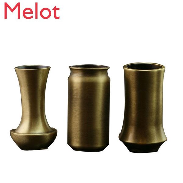 

pure copper incense matter bottle tool insert storage tea ceremony antique vase cylindrical beam mouth fragrance lamps