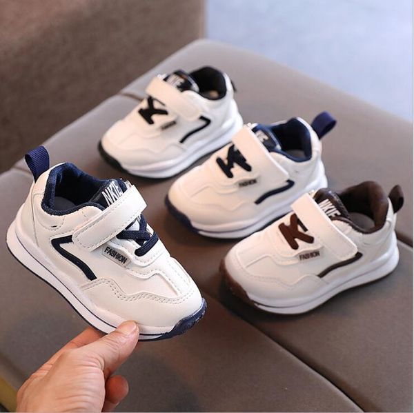 

athletic & outdoor size 21-30 children anti-slippery sneakers boys wear-resistant baby girls shoes with breathable, Black