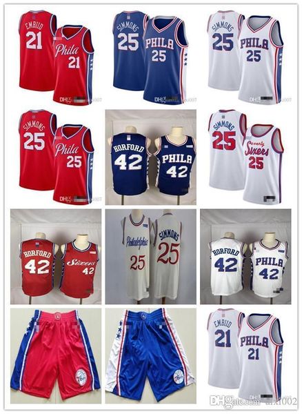 

Men\rPhiladelphia\r76ers\r21\rJoel\rEmbiid\r25 Ben\rSimmons\r42\rAl\rHorford\rBasketball Jerseys Shorts, Colour