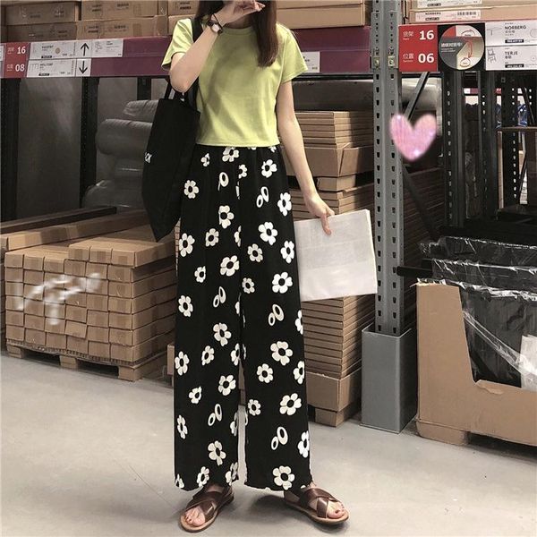 

women's pants & capris women stretch female pencil trousers girls warm casual harem for kids sweet lollipop embroidery, Black;white