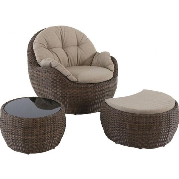 

camp furniture balcony small sofa tea table three piece rattan room and chair combination garden
