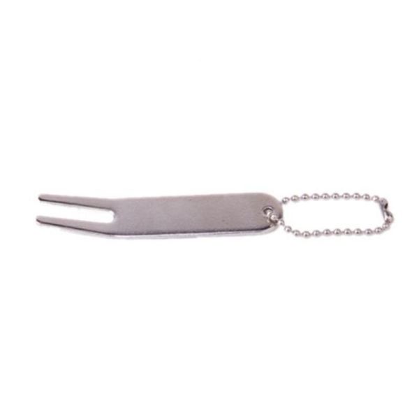 

green divot fork curved spit accessories (silver) golf training aids