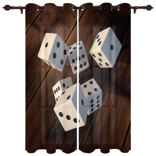 

luxury modern window curtains dice wooden board bedroom living room dining decoration translucent beautiful curtain & drapes