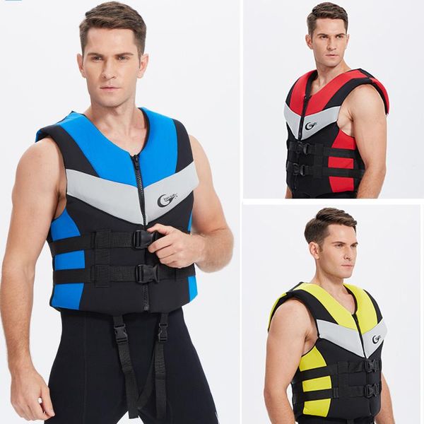 

adults life jacket neoprene safety vest water sports fishing ski kayaking boating swimming drifting & buoy