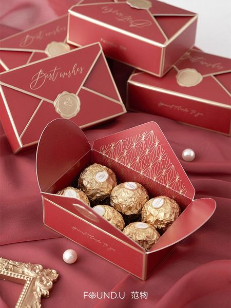 

gift wrap simple creative box packaging envelope shape wedding candy favors birthday party christmas jelwery decoration