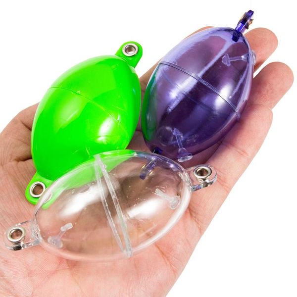

fishing accessories 5pcs bobbers terminal tackle buoyant plastic oval in-line bubble strike indicators transparent for outdoor