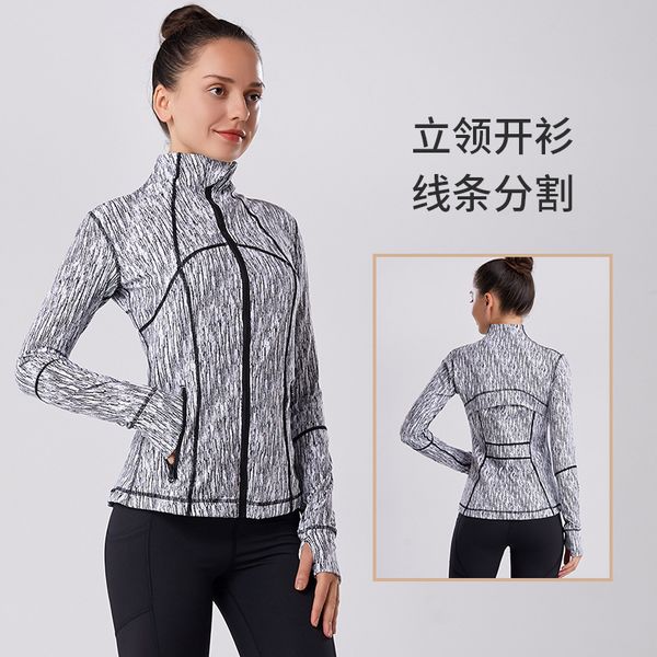 

luxury ets 2021 autumn and winter sports coat women's breathable slim zipper long sleeve sweater outdoor running fitns top, Black;brown