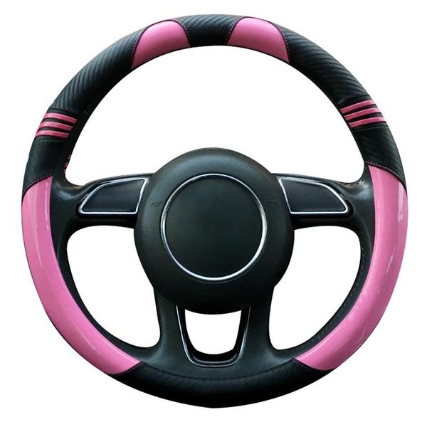

steering wheel covers 1pc cover breathable anti slip carbon fiber suitable 38cm auto decoration internal accessories