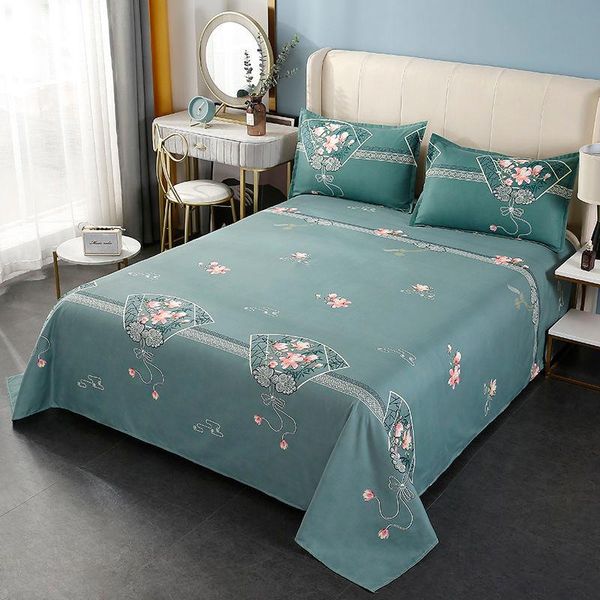 

sheets & sets thin skin-friendly home bedroom student dormitory bedding 3pcs set non-slip 1pcs bed sheet+2 case king/queen size j8229