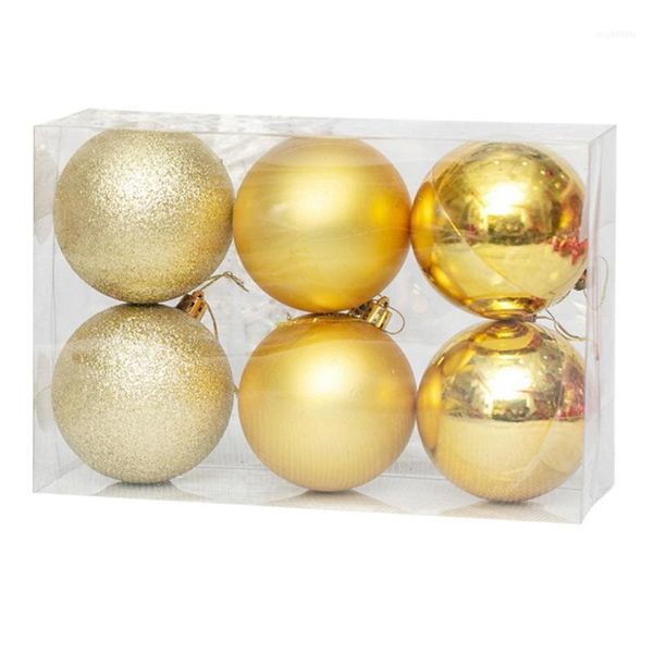 

christmas decorations 6pcs 8cm ball shatterproof tree balls ornament for holiday xmas party decoration ornaments - rosy1