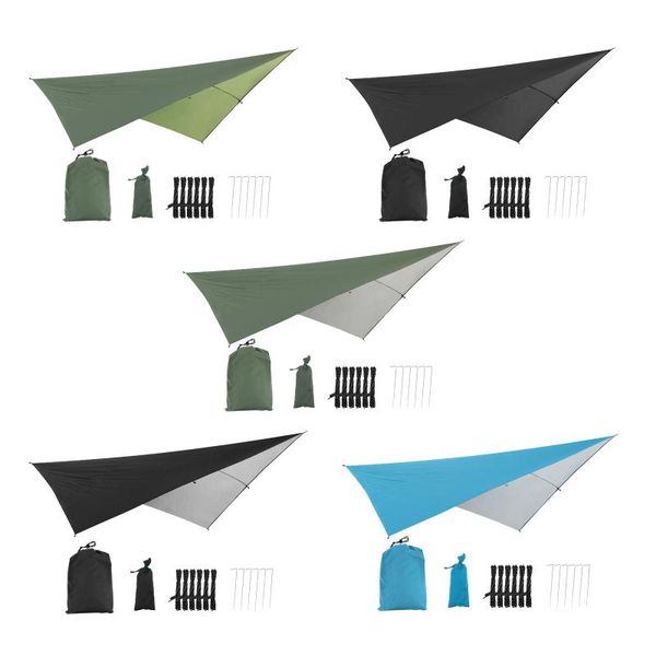 

tents and shelters rainproof hammock camping tarp, waterproof tent shelter, light backpack, hiking, travel tarp