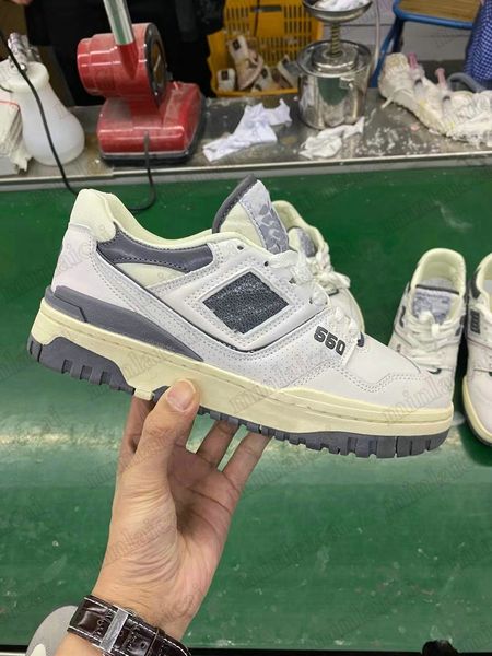 

new bb 550 basketball 550 designer skate shoes white navy green rubber sole low cut men women trainer sports shoe, Black