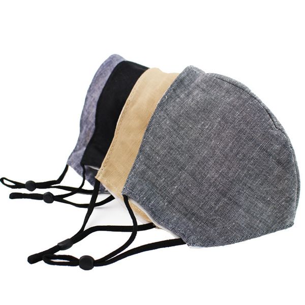 

cloth linen mask dust proof and windproof hand washable filter pure cotton