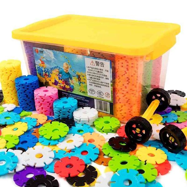 

680 snowflake flake thickened building block plastic splicing boys and girls children's early education educational toys 3-6 years old
