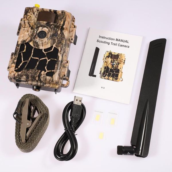 

hunting cameras 4.8cg night vision infrared app control waterproof solar power wildlife game scouting trail camera 4g lte