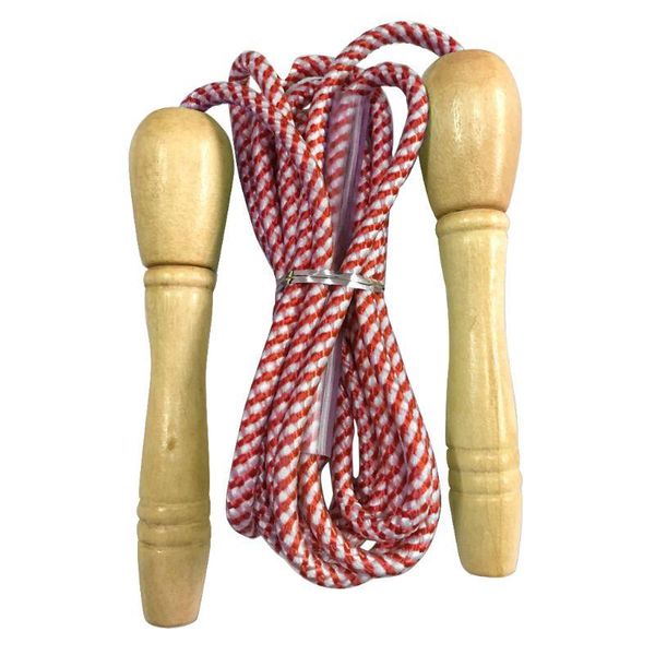 

jump ropes wooden handled skipping rope - play sport exercise workout toy