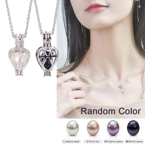 

pearls natural wish pearl pendant necklace charm gift box fashion women jewelry lucky replace necklaces, Silver