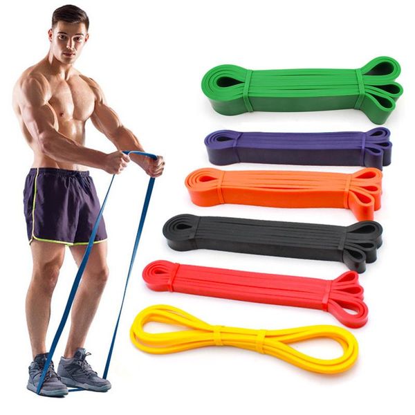 

resistance bands 208cm latex elastic band yoga pilates strength training gym exercise equipment