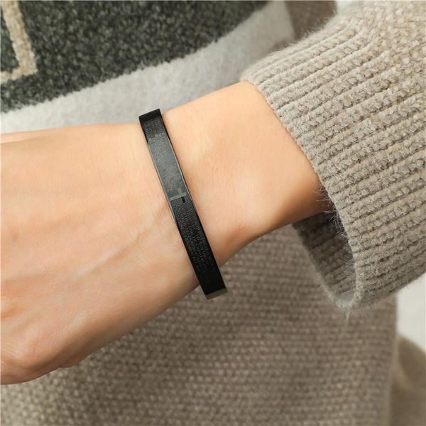 

bangle fashion open for men punk metal design cross bracelet hiphop rock braclet homme wrist accessories armband jewelry gift, Black