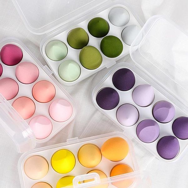 

sponges, applicators & cotton 8 pcs beauty egg set gourd water drop puff makeup colorful cushion cosmestic sponge tool wet and dry use
