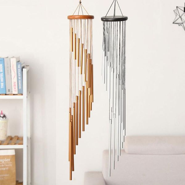 

nordic wind chimes metal bells classic handmade ornament garden 18 tubes patio outdoor wall hanging home decor 90x120cm wf decorative object