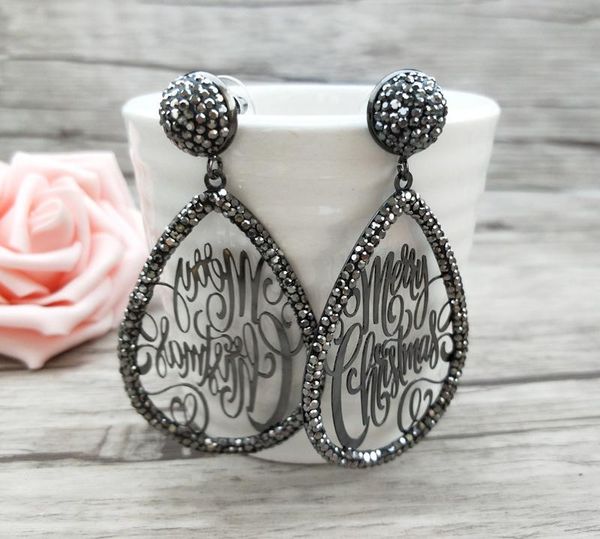 

pairs fashion water-drop earrings paved rhinestone crystal charm handmade dangle jewelry for women er681 & chandelier, Silver