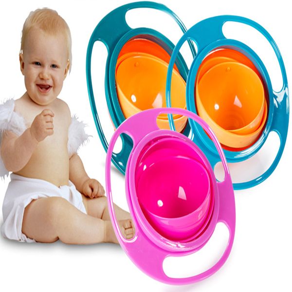 Ciotola per bambini a forma comoda e leggera Ciotola per equilibrio rotante a 360 gradi Ciotola per giroscopio Disco volante Baby XG0043