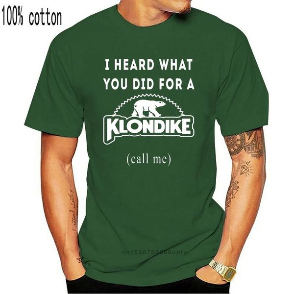 

men's t-shirts what you did for klondike t-shirt - custom rare art full front of shirt, White;black