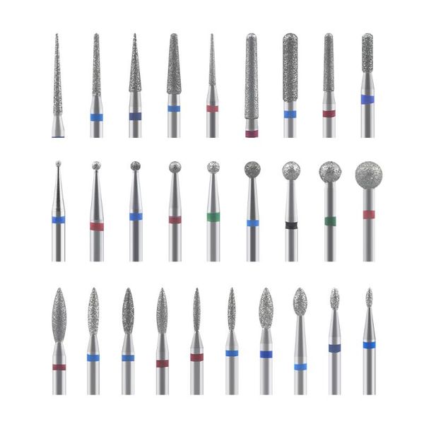 

nail art equipment diamond bit drill bits for nails milling cutter manicure machine cutters metal file, Silver