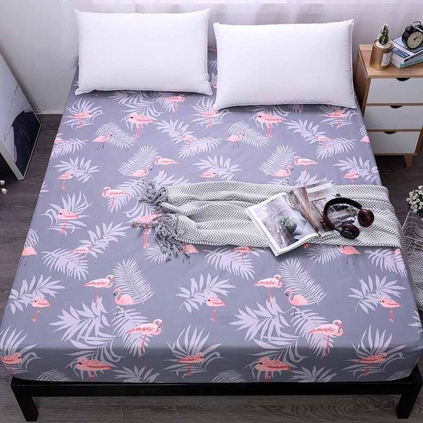 

sheets & sets flamingo fitted sheet with elastic band deep 25cm mattress cover bedding linens bed on flamingos