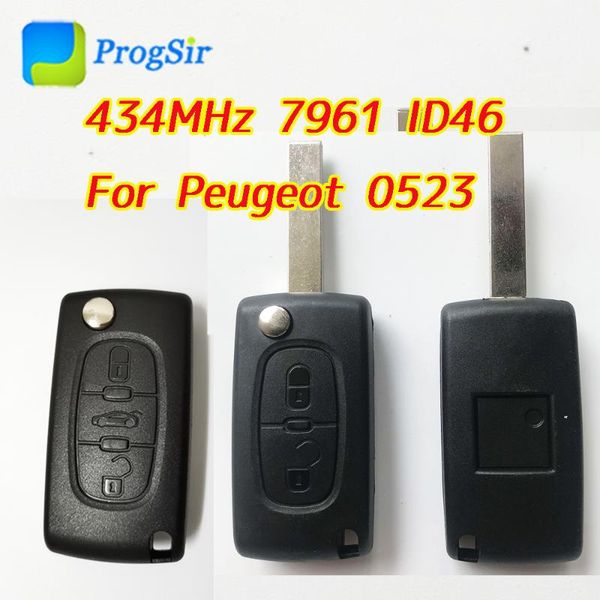 

code readers & scan tools 2 button 3 434mhz flip key for 0523 type with pcf7961 hitag id46 chip 307