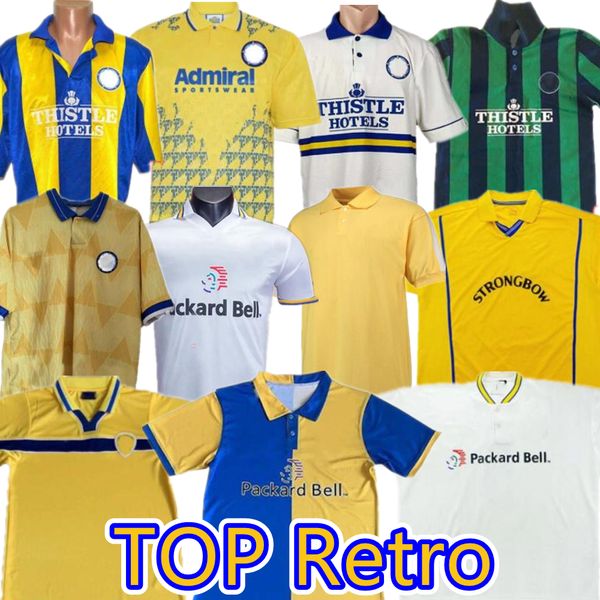 

hasselbaink leeds retro soccer jerseys united 1972 78 89 90 91 92 93 95 96 97 98 99 00 01 02 classic football shirt smith kewell hopkin batt, Black;yellow
