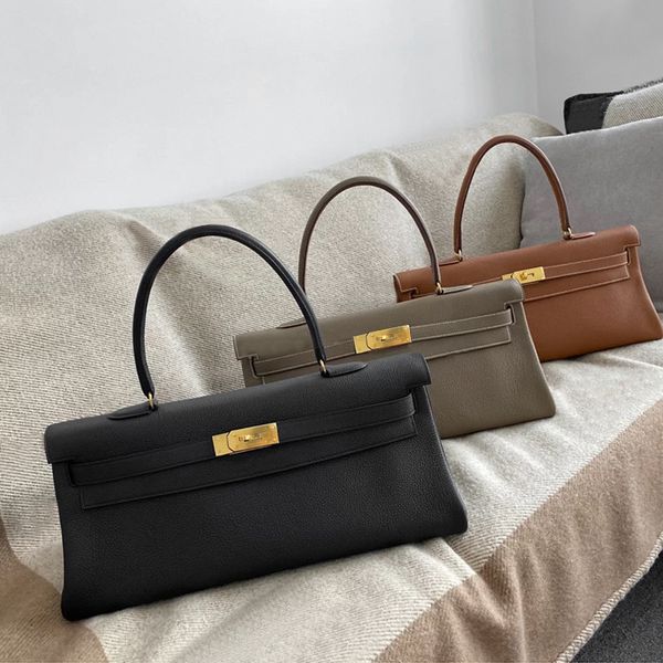 

70% off luxury handbag 2021 new fashionable female chaokaili armpit large capacity middle ancient cow hide litchi pattern bag zf9k hi54