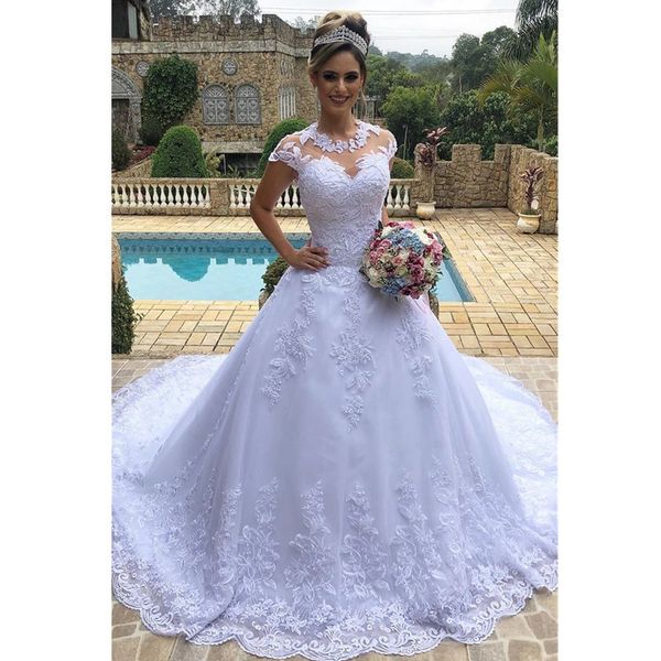 

ball gown wedding dresses with beaded, White