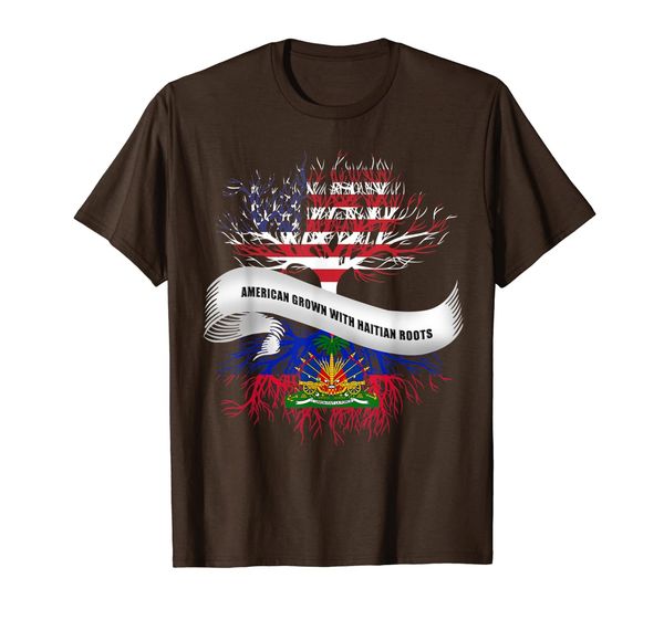 

american grown with haitian roots t-shirt haiti tee, White;black
