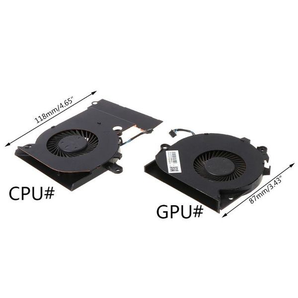 

black metal replaced lapgpu cpu cooling fan for omen 15-ce 17-an cooler w8ed pads