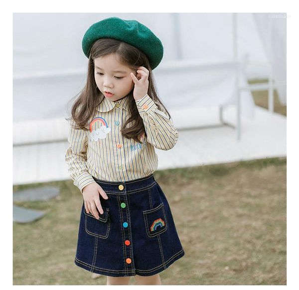 

skirts girl's rainbow cute short skirt11, Blue