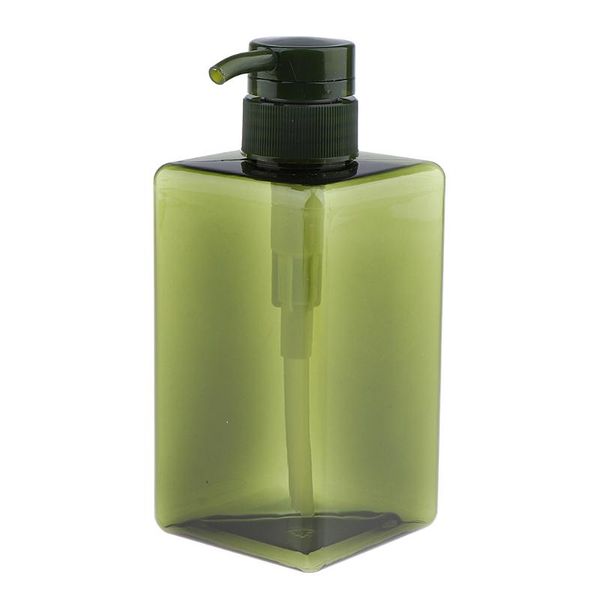 

storage bottles & jars empty square plastic shampoo conditioner refillable pump cosmetic container 450ml