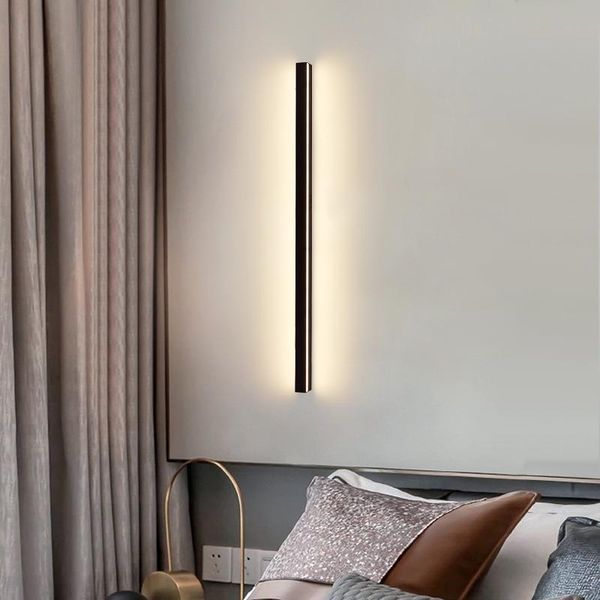 

nordic strip wall lamp living room background staircase aisle bedroom bedside