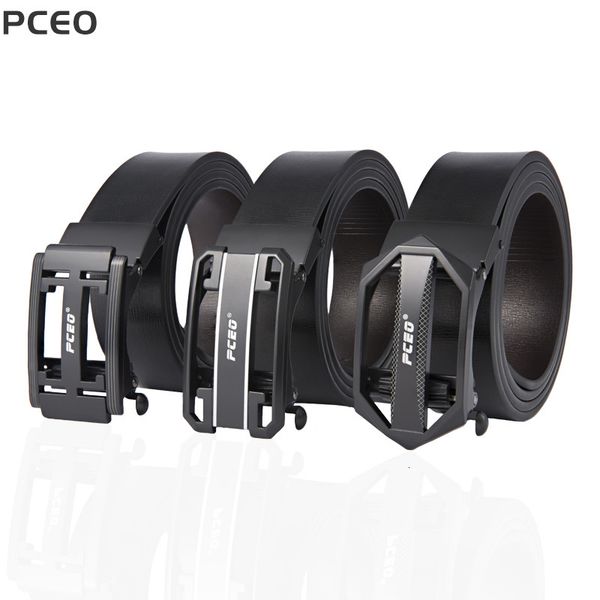 

pceo leather belt for men, Black;brown