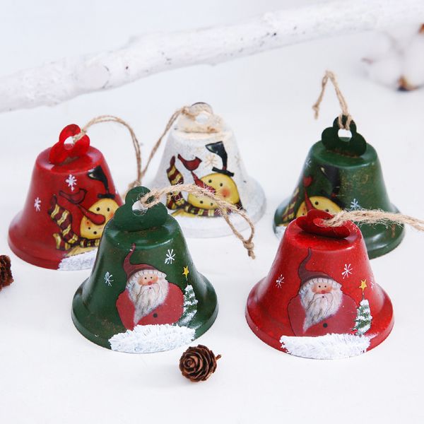 Art di natale Art Big Bell Decoration Accessori Uomo Old Man Snowman Bells Xmas Ciondolo Supplies