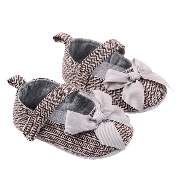 First Walkers Baby Girls Bartish Dress Shoes Soft Sole Bowknot Mary Jane Flats Нескользящие младенные предводительские