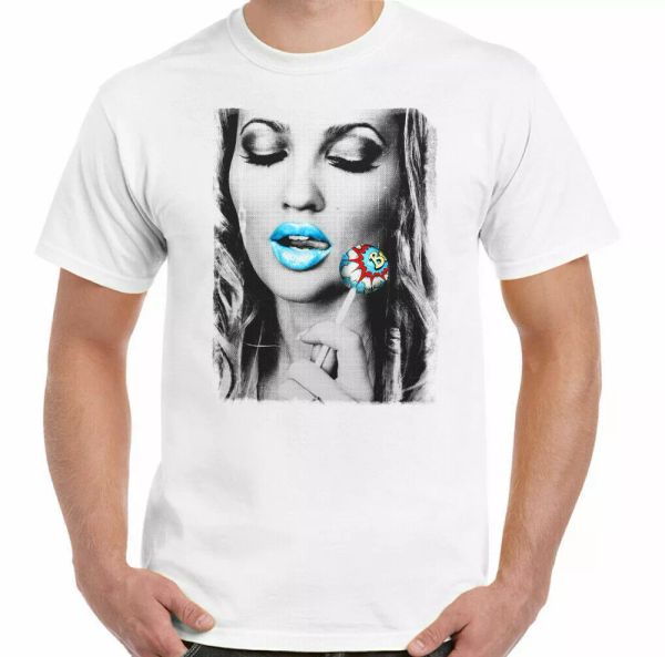 

lolly pop chick shirt man funny art contemporary fashion top, White;black