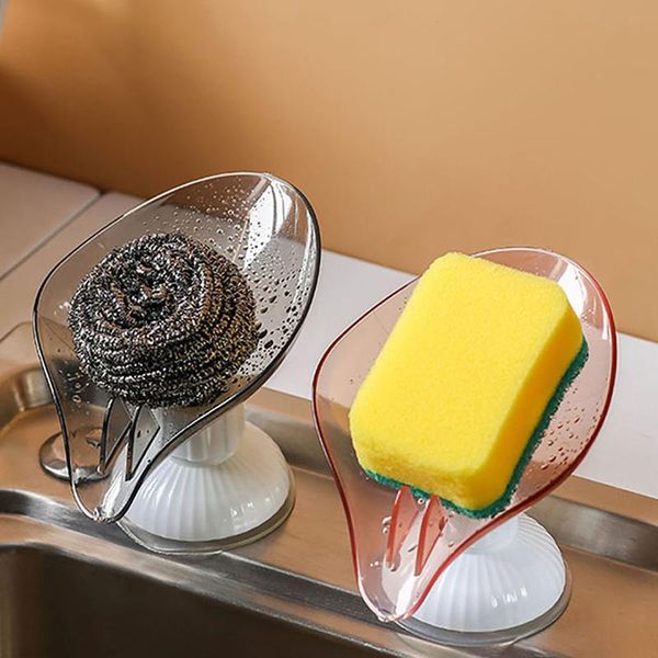 

soap dishes leaf shape holder dish for bathroom quick drain large suction cup