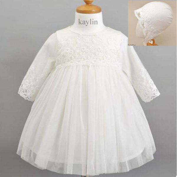 

girl's dresses born baptism dress for baby girl white lace first birthday party wear cute infant toddler girls christening gown clothes, Red;yellow