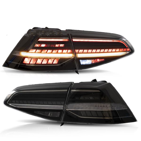 Para Volkswagen Golf 7 / 7,5 2013-2015 Conjunto de luzes da cauda de carro Conjunto completo LED luz de freio Sinal com lâmpada de indicador seqüencial