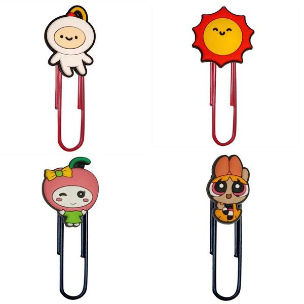 

bookmark 4pcs pvc cute cartoon bookmarks lovely girl sunshine apple bow paper clips page holder friends birthday gift book reading item